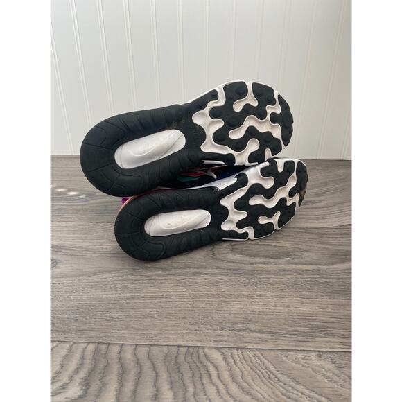 Nike Air Max 270 React GS Youth 7 Running Shoes Purple Blue White Sneakers Retro - Picture 5 of 5